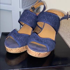 Navy blue Sandal Wedges